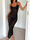 Lace Bodycon Maxi Dress