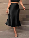 Satin Midi Skirt