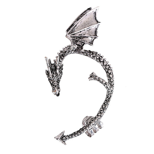 Retro Vintage Gothic Rock Punk Twine Dragon Shape