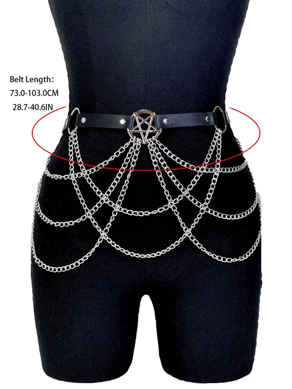 2025 Women Fashion Belt Chain Street Style Belt With Chain Gothic harness chain bustier Harness Waist Belt Clothing Accessorie