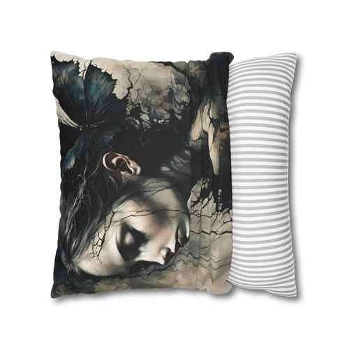 Gothic Allure - Ethereal Obscurity Fairy Throw Pillow Cover