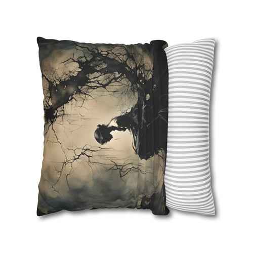 Gothic Allure - Shadowed Whispers Fairy Throw Pillow Cover