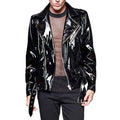 Men's Gothic PVC Vinyl Biker Jacket – EMO Punk Style